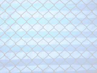 Steel Grating grid with canvas  background.Grid iron grates.Grid pattern soft color abstract background.