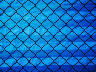 Steel Grating grid with canvas  background.Grid iron grates.Grid pattern abstract background.