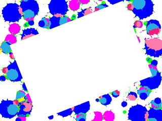 frame with abstract pattern in the form of spots