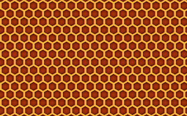 Honey comb beehive pattern textured background. Vector illustration
