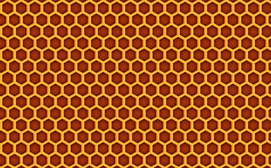 Honey comb beehive pattern textured background. Vector illustration