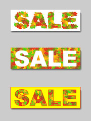 sticker with the inscription sale
