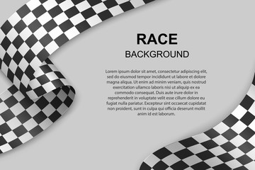 Checkered flag background . Vector illustration