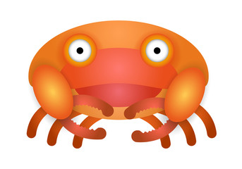 Crab illustration for kids - Vector