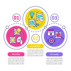 Fototapeta premium Video editor subscription vector infographic template