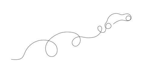 One line сar rides, travelling by car template design concept. Hand drawn minimalism style vector illustration