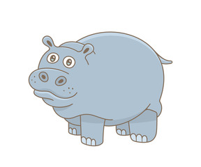 Hippopotamus. isolated on white background