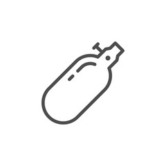 CO2 capsule line outline icon