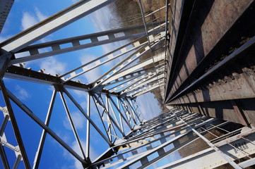 Obraz premium Railway bridge over the river