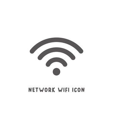 Network wifi icon simple flat style vector illustration.