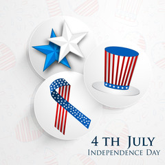 4th of July, American Independence Day Background.