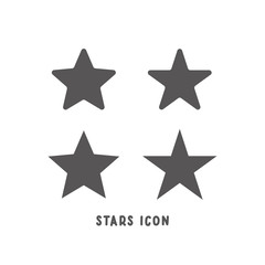 Set of star icon simple flat style vector illustration.