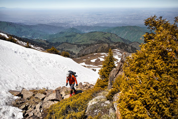 Hiker in the mountains