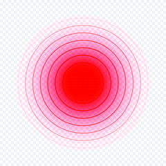 Vector pain dot or circle isolated on transparent background.