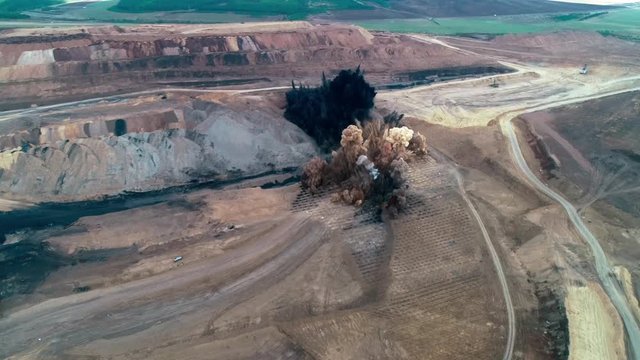 coal mining explosive works aerial