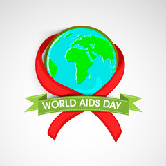 World Aids Day concept with awareness ribbon.