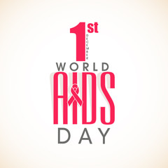 Aids awareness poster for World Aids Day concept.