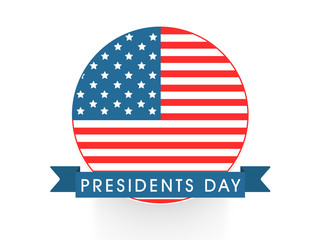 Badge for Americal Presidents Day celebration.