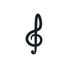 treble clef vector icon