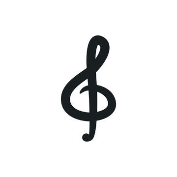 treble clef vector icon