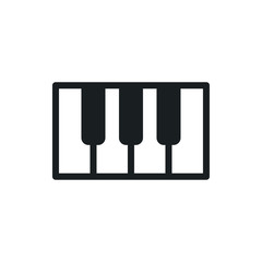 piano keys vector icon