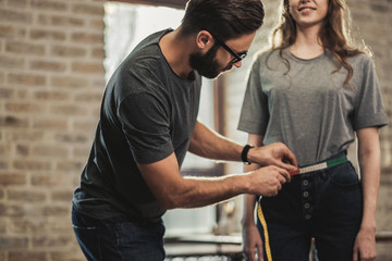 Fashion designer working in his studio