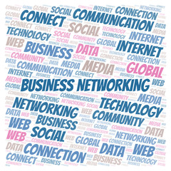 Obraz premium Business Networking word cloud.
