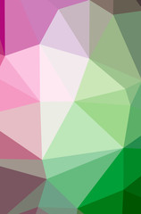 Fototapeta premium Illustration of abstract low poly green vertical background.