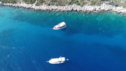 Images of the most beautiful beaches of the Mediterranean. You can dive or swim and enjoy.  KAŞ/ ANTALYA