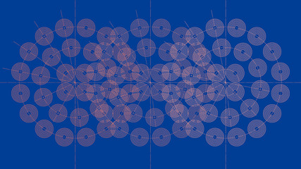  graphic image of circles on blue background