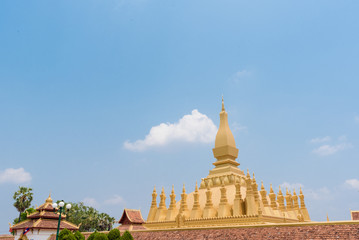 Beautiful Architecture at Pha That Luang Temple in Vientiane, Laos
