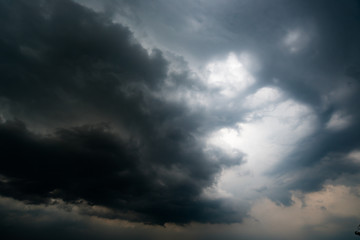 Obraz premium dark storm clouds with background,Dark clouds before a thunder-storm.