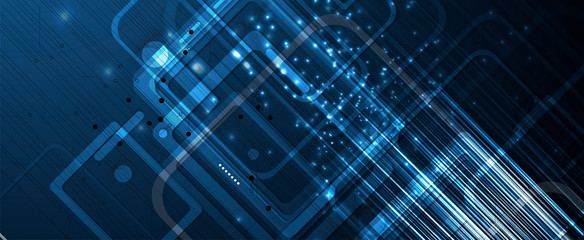 Technology data background, idea of global business solution