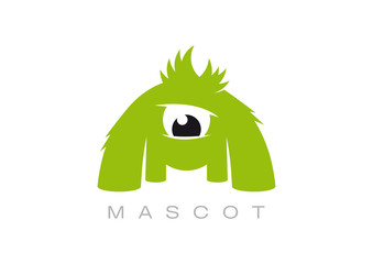 Vector logo mascot creature. isolated on white background. © Jan