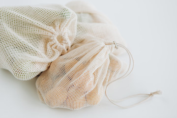 vegetables white cotton eco bag mesh
