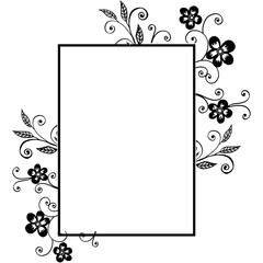 Vector illustration invitation card with various flower frame