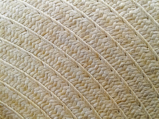 straw hat close-up with space for inscription.  summer trip.  sunscreen