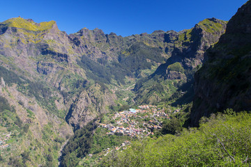 Curral das Freiras village in Madeira island in spring