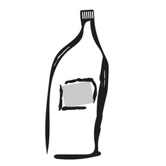 Simple empty Bottle of alcohol