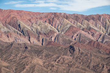 Valley of Humahuaca with the famous colored mountain, cerro de 14 colores