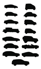 Set of vector car icons