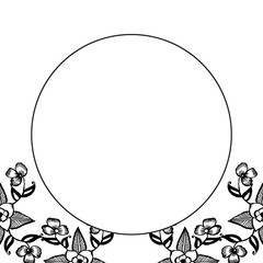 Fototapeta premium Vector illustration greeting card with art modern of wreath frame