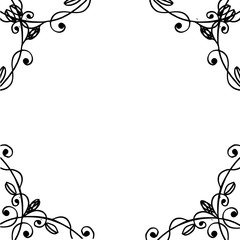 Vector illustration design flower frame with style elegant