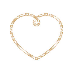 Vector rope heart frame