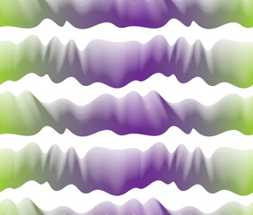 Chaotic waves seamless pattern, vector curve lines abstract repeat tiling background, multicolor rhythmic waves.