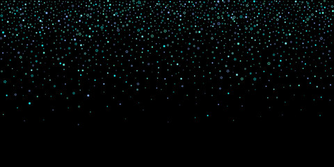 Blue, cyan, turquoise glitter stars, confetti.