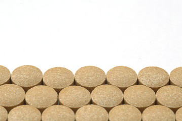 pills isolated on white background