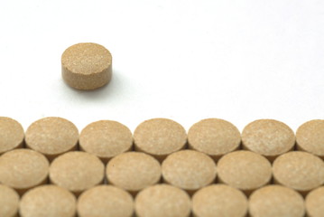 pills isolated on white background