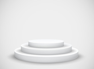 vector pedestal on white background