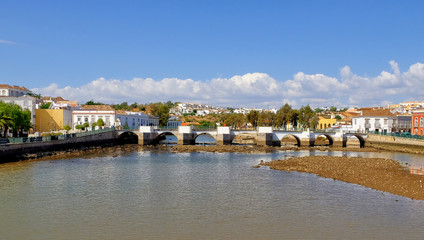 Roman bridge in Tavira, Algarve, Portugal